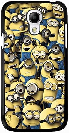 Unique Design(TM) Samsung Galaxy s4 mini Case Cover Quick Disney Cartoon Anime Comics Character Despicable Me Minions Hard Tpu Slim Fit Rubber Hybrid Black Protective Accessories for Girls