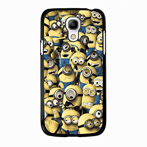 Unique Design(TM) Samsung Galaxy s4 mini Case Cover Quick Disney Cartoon Anime Comics Character Despicable Me Minions Hard Tpu Slim Fit Rubber Hybrid Black Protective Accessories for Girls