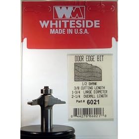 PART #6021 CARBIDE-TIP 2 FLUTE DOOR EDGE BIT W FRONT FACE EDGE BALL BEARING GUIDE 1-3 4... by Whiteside