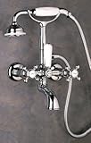 IMAGE OF Rohl A1401XMSTN, Rohl Bathtub Fillers, Country Bath Exposed Tub Set - Satin Nickel