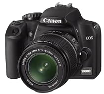 Canon EOS 1000D SLR-Digitalkamera (10 Megapixel, Live-View) Kit inkl. EF-S 18-55mm IS