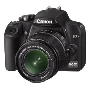     Canon EOS 1000D SLR Digitalkamera  10 Megapixel, Live View  Kit inkl. EF S 18 55mm IS   