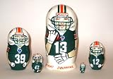 Miami Dolphins * Hall of Fames * NFL Football or any team Russian Nesting doll 5 pcs / 6 in