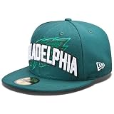 NFL Unisex Adult Philadelphia Eagles Draft 5950 Cap (Midnight Green, 7 1/2)