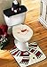 Towallmark New Snowman Santa Toilet Seat Cover and Rug Set for Bathroom Christmas Decorations