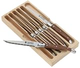 Sabatier Laguiole 6-Piece Steak Knife Set, Rosewood and Stainless Steel