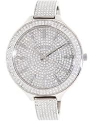 Michael Kors Runway Crystal Pave Dial Stainless Steel Ladies Watch
