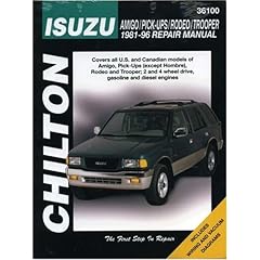 【クリックで詳細表示】Chilton’s Isuzu Amigo/Pick-Ups/Rodeo/Trooper 1981-96 Repair Manual： 1981-96 Repair Manual (Chilton Automotive Books) [ペーパーバック]