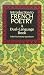 Introduction to French Poetry (Dual-Language) by  ISBN 0486267113