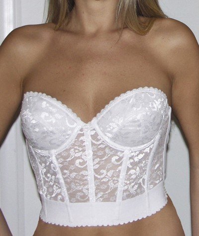 Valmont Low Back Longline Strapless Lace Bra Style 213