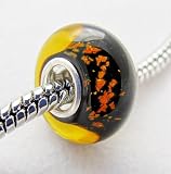 .925 Stamped Silver Core Volcanic Explosion Murano Glass Beads Charms Fit Pandora Chamilia Biagi Trollbeads Bracelets Design Your Own Jewelry