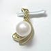 14K Pearl and Diamond Pendant