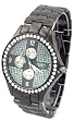 Geneva Elite Iced Out Black Prism Watch Model 2423 B/B