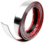Chrome Front Rear Bumper Door Edge Lip Guard Protection Overlay Molding Trim + 3M Adhesive Tape Kit DIY For Audi BMW Mini Porsche VW M-Benz 100" 30mm