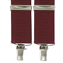 Wide Clip On Braces - Maroon
