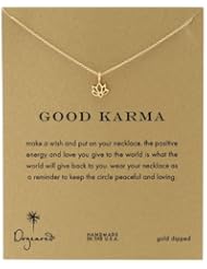 Dogeared Good Karma, Gold Happy Lotus Necklace