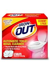 Super Iron Out AT46N Automatic Toilet Bowl Cleaner-7.6 oz (216g) / 6 Uses-Rust and Hard Water Stain Repellent Cleans with Each Flush-45 Days Per Tablet