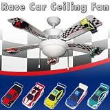 Indy Race Car Ceiling Fan with light fixture- 42 inch - Home and Garden > Accessories