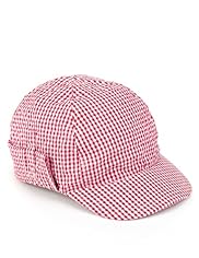 Gingham Checked Kepi Hat
