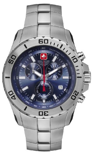 Swiss Military Herren-Armbanduhr XL Chronograph Edelstahl 06-5148.04.003
