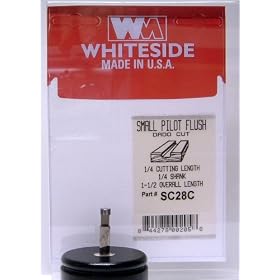 Click here to buy SC28C SOLID CARBIDE DADO TRIM ROUTER BIT W  1 8 PILOT FOR DADO 1 4 DIA X 1 4 CL X 1 4... by Whiteside.