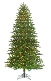 Barcana Shenandoah Valley Slim Deluxe Fir Christmas Tree, 7-Foot with 600 Clear Mini Lights