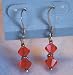 Deep Orange Swarovski Crystal Earrings