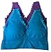 Womens Cozy 2 Pack Seamless Stretchy Wirefree Lace Trim Sports Sleep Bra