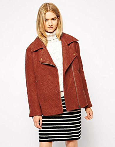 Ganni Collared Wool Mix Biker Jacket 並行輸入品