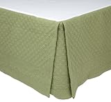 King Charles Matelasse Queen Bedskirt, Fern King Charles Matelasse Queen Bedskirt, Fern
