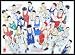 スラムダンク　Slam Dunk　全員集合 (輸入版) <br>ポスター フレームセット【送料無料】(120113)