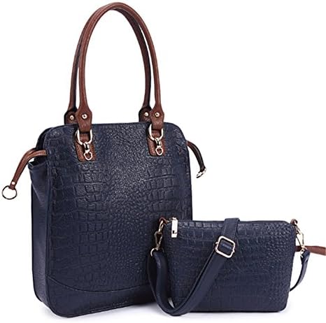 BagVenus Designer Elegent Leather 2-In-1 Shopper Shoulder Zipper Purse Tote Handbag(C2)