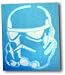 Star Wars STORM TROOPER HEAD Logo Car Window Rub On Decal Sticker