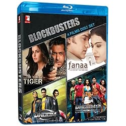 BLOCKBUSTERS (4 FILM DISC SET) Ek Tha Tiger/ Fanaa/ Dhoom/ Dhoom 2 - Blu Ray (Hindi Film / Bollywood Movie / Indian Cinema) 2013 [Blu-ray]