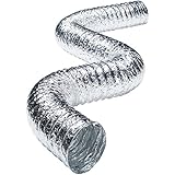 Deflecto Non Insulated Metallic Duct, Flexible, 4" x 25', 3 ply , Silver (FL0425/6)