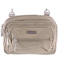 Baggallini Multi Pocket Crossbody/Waist Bag for Women - Highly Functional, Durable Design for Travel, Sightseeing, or Shopping - Great Utility Purse - Optimal Organizational and Accessibility (Beach)
