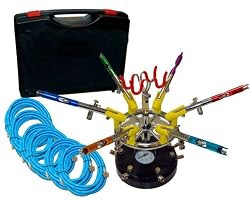 6 AIRBRUSH STATION-AIR BRUSH-Auto/Car Paint-Nail-Tattoo