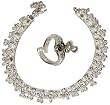 Foot Jewelry Silver Anklet Toe Ring Pair 10 inches (anklt567a)