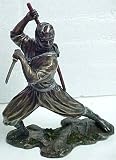 Ninja Warrior W/ Swords Statue Figure Martial Arts