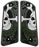 Empire Skull N Crossbones .45 Grips - Olive