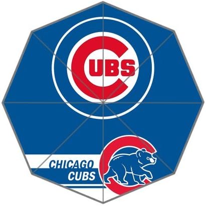 MLB Chicago Cubs Auto Portable Aluminum Foldable Rain Umbrella (Sunny Umbrella)