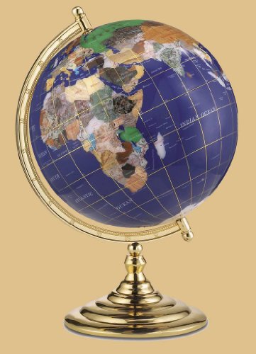 Lapis Jewel 13 Gemstone Globe