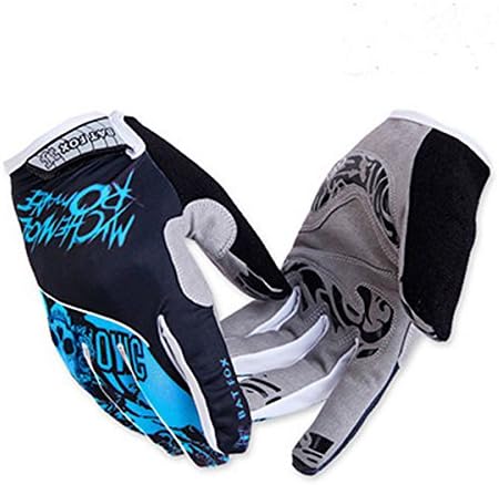 Rock Style Team Sports Gloves Non-Slip Cycling Gloves Mtb Gel Paddeds Shockproof Road Bike Bicycle Long Finger Gloves - Blue , XL