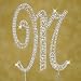 Swarovski Crystal Monogram Cake Topper Vintage Style - Letter M