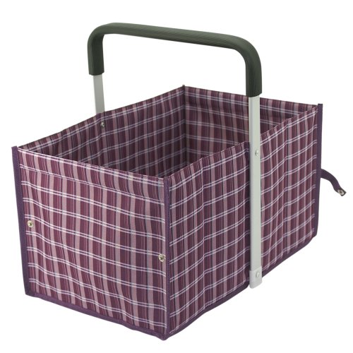 051548-2 Einkaufskorb Slim lila kariert 051548-2 Einkaufskorb Slim lila kariert