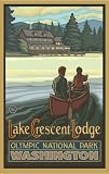 Northwest Art Mall 11 x 17 Poster Lake Crescent Lodge by Paul A. Lanquist
