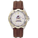 LogoArt Colorado Avalanche Men's All-Star Leather Watch