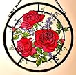 Red Roses in Stained Glass By Winged Heart