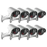 SVAT ISC300 Imitation Security Camera with Realistic Flashing Red LED - Bonus Pack of 8