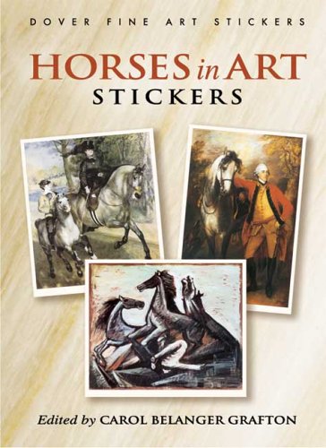horses in art stickers dover art stickers